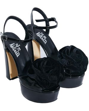 Nur Karaata Bloom Heels - Blue