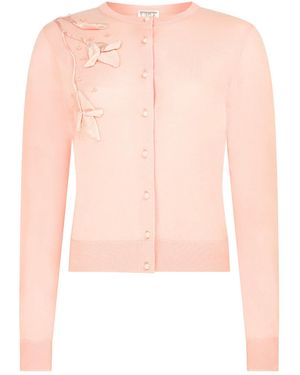 Lisa The Label Magnolia Appliqué Cardi - Pink