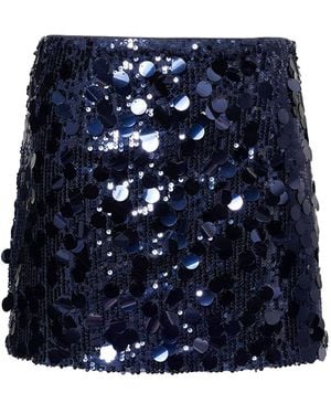 Amy Lynn Oceane Disc Mini Skirt - Blue