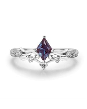 Azura Jewelry New York Victorian Lace Alexandrite Ring Vermeil - Blue