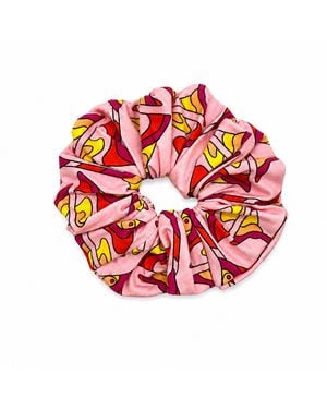 Julia Clancey Super Sized Strawberry Martini Organic Cotton Scrunchy - Red