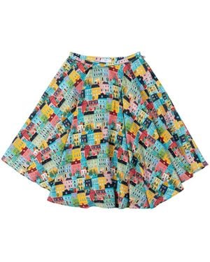 28Natelier Silken Abode Skirt - Blue