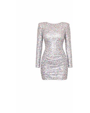 Monice London Bey Sequin Mini Dress - Grey