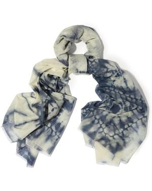 Saachi Tie Dye Printed Scarf - Blue