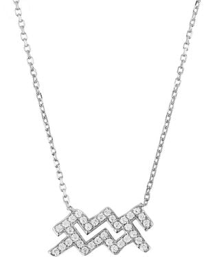 LÁTELITA London Zodiac Star Sign Pendant Necklace Aquarius - Metallic