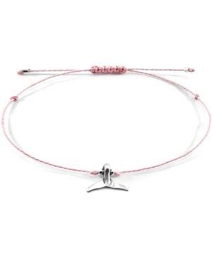 Anchor and Crew Think Ocean Mini Whale & Rope Macrame Bracelet - Metallic