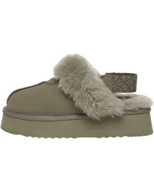 EverAu Australia Wagtail Removable Strap Platform Slippers - Green