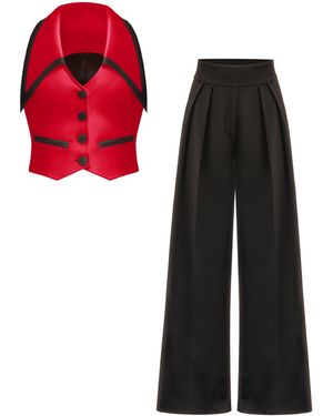 Tia Dorraine Born To Run Waistcoat & Pants Set - Black