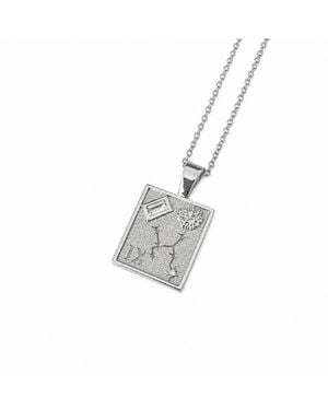 Cier Sagittarius Zodiac Necklace - White