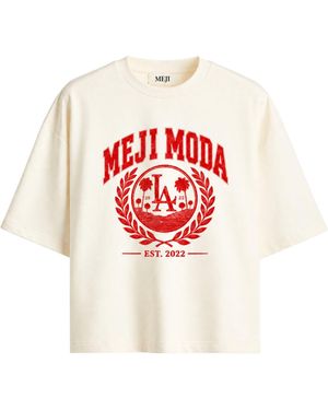 Meji Cream Tshirt - Red