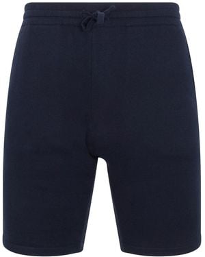 Paul James Knitwear Midweight Allessio Cotton Knitted Shorts - Blue