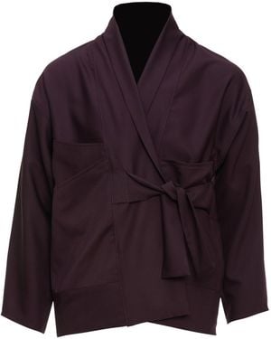 MOE Plum Wool Vest Jacket - Purple