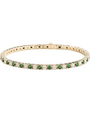 Juvetti Ciclo Emerald & Diamond Round Tennis Bracelet - Metallic