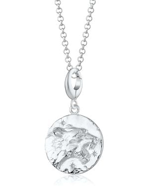 Lily Charmed Sterling Leo Zodiac Charm Necklace - White