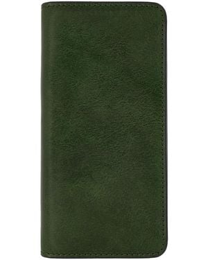 Time Resistance Leather Coat Wallet - Green