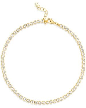 SHYMI Four Mm Round Bezel Anklet - Metallic