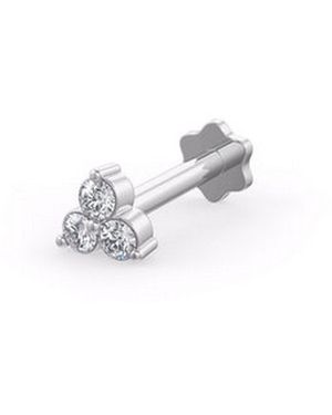 Cervin Blanc Diamond Nose Stud Trilogy - White