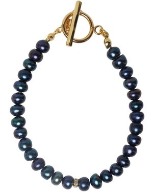 Urbane Jewelry Studio Solstice Noire Pearl Bracelet - Blue