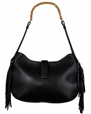 F3Rog by Rana Maxi Fringe Gordon Bag - Black