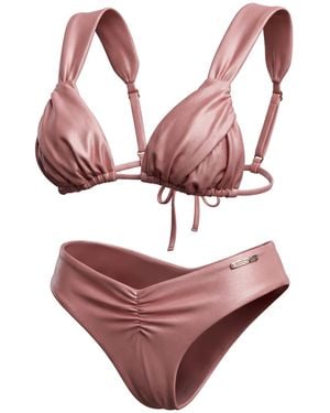 Bellaria Rosé Satin Bikini - Pink