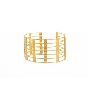 Meraki by Rashmi Bajaj Gilded Plated Cuff Bracelet - Metallic