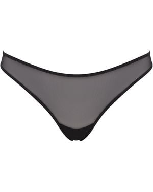 Hedonista Lingerie Mesh Cheeky Bikini Brief - Grey