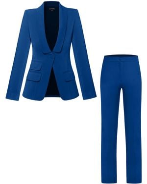 Tia Dorraine Vision Tailored Blazer & Trousers Suit - Blue