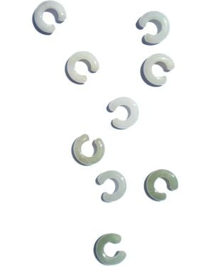 seree Abby Single Jade Cuff Earring - White