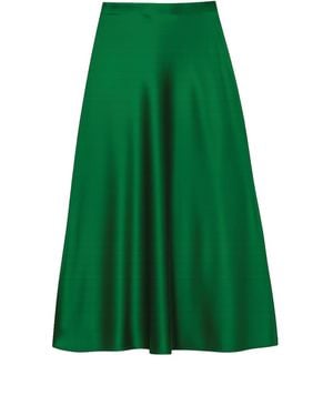 Yumi' Satin Midi Skirt - Green