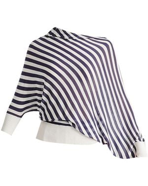 Paisie Draped Knit Top - Blue