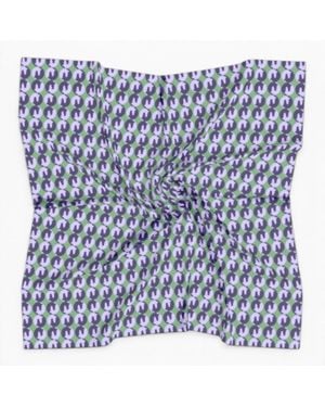 FORZA CAVALLO Yin Yang Horse Square Scarf - Blue