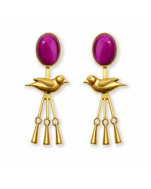 Esttese Liberte Stone Earrings - Pink