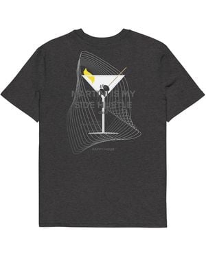 Anchor and Crew Heather Martini Is My Side Hustle Club Organic Cotton T-Shirt - Black