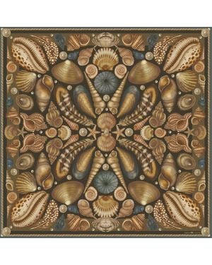 Emily Carter The River Shell Silk Scarf - Metallic