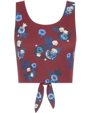 Sophie Cameron Davies Floral Tie Back Top - Red