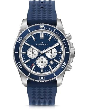 Kennett Watches & Accessories Kennett Pacesetter Chronograph Watch With Fkm Rubber Strap - Blue