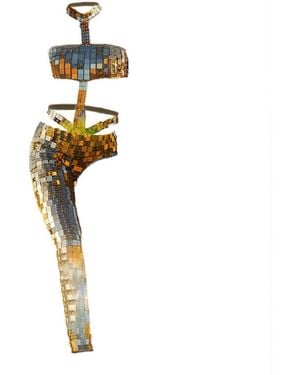 Harmonia Ny Kinesthetic Mirrored Catsuit By Dani Watanabe - Metallic