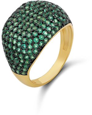 SHYMI Pave Signet Ring - Green