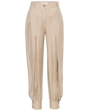 SÉLONE Nessa Pleated Balloon Trousers - Natural