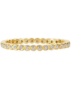 BLOOMTINE | Earth Angel HQ Illuminess 14K Bezel Stacking Ring - Metallic
