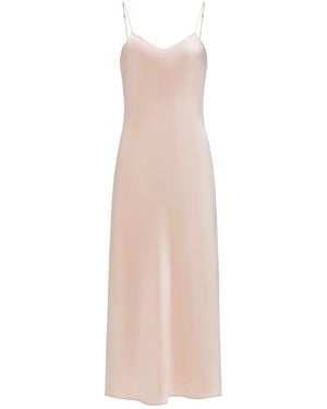 NOT JUST PAJAMA Timeless Collection Silk Slip Dress - White