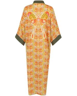 Henelle Butterfly Effect Citrus Kimono - Metallic