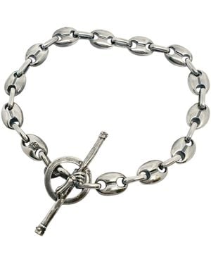 Tg-Jewellery by Tamara Gervasio Anchor Link Sterling Bracelet With Skull Hand T-Bar Clasp - Metallic