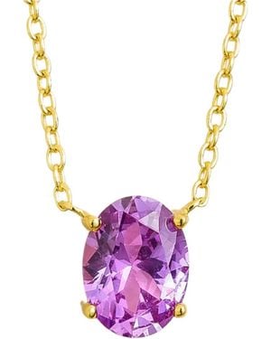 Juvetti Ovo Necklace Set With Sapphire - Purple