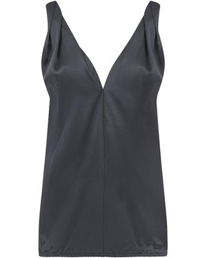 The Summer Edit Lily Silk Twist Strap Camisole - Blue