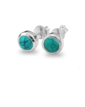 The Jewellery Store London December Birthstone Earring Studs – Gemstone - Blue