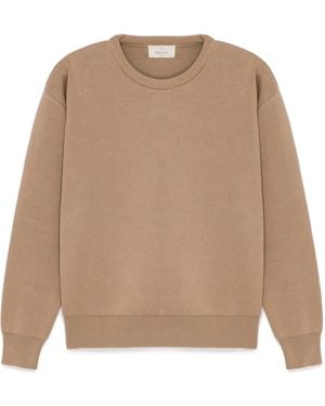 Peraluna Cleo Plain Knit Loose Fit Jumper - Brown