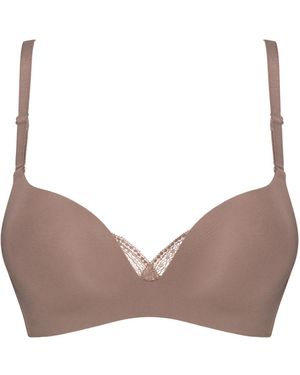 BonBon Lingerie Charlotte Non-Wired Push-Up Bra - Brown