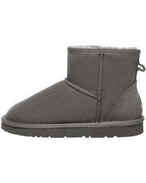 EverAu Australia Ostrich Leather Short Boots - Grey