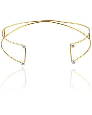 LINYA JEWELLERY Pearl Choker - Metallic